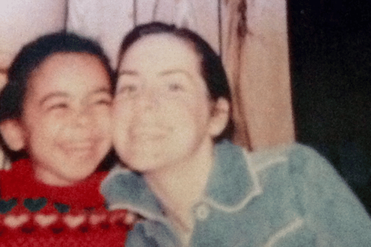 Harmony Holiday with her mother
