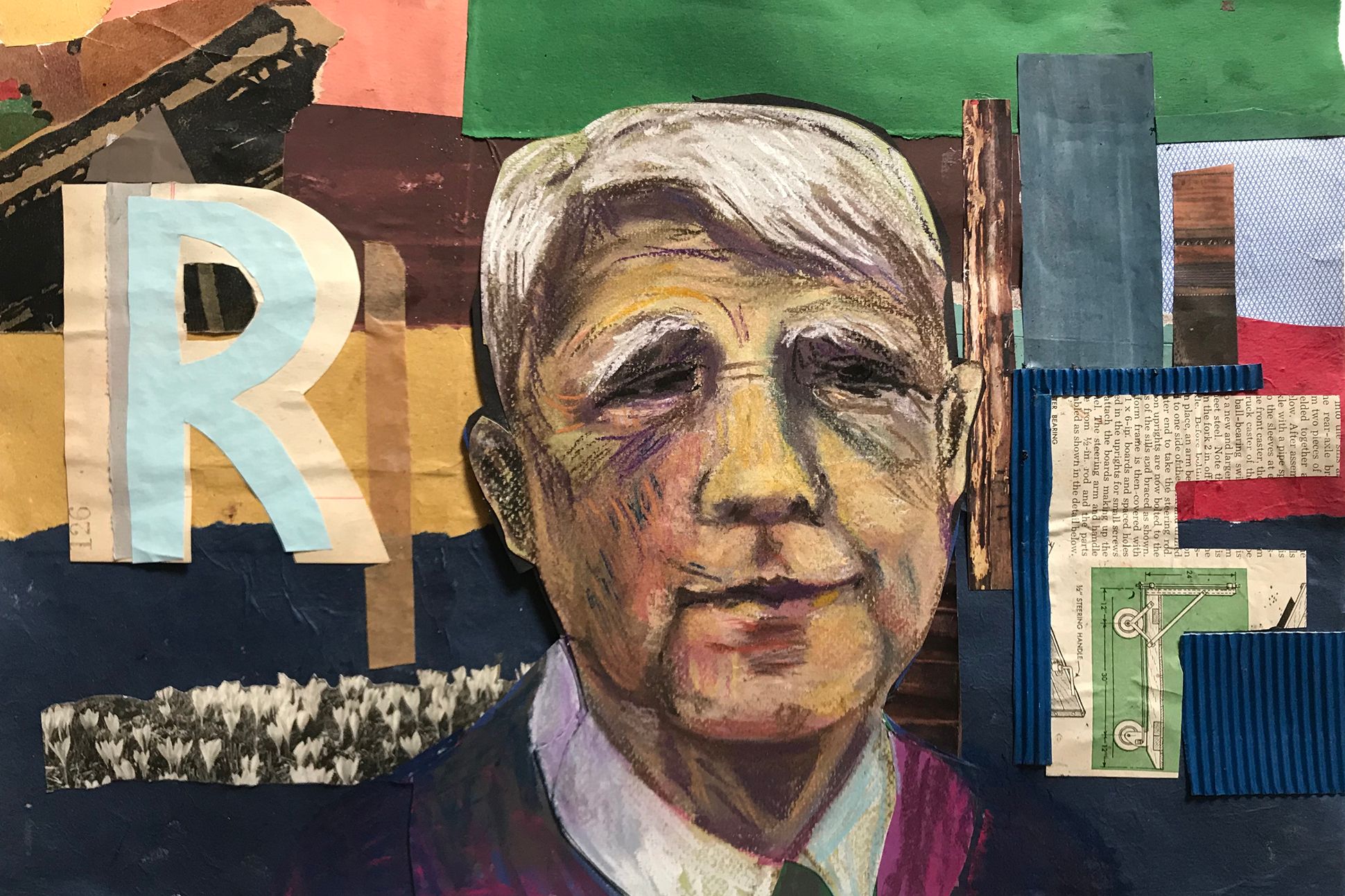 Illustration of Robert Frost.
