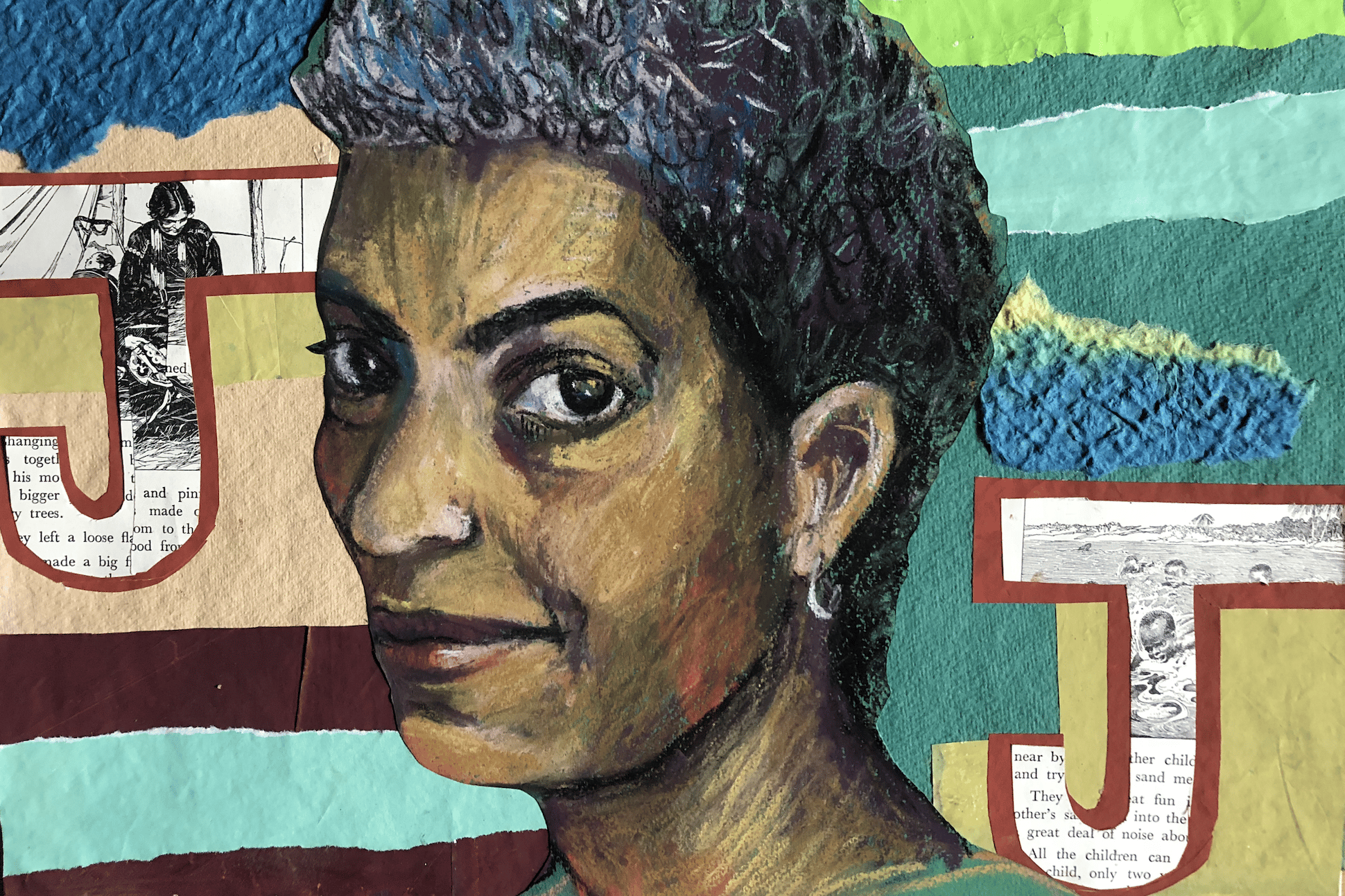 Illustration of the poet June Jordan.