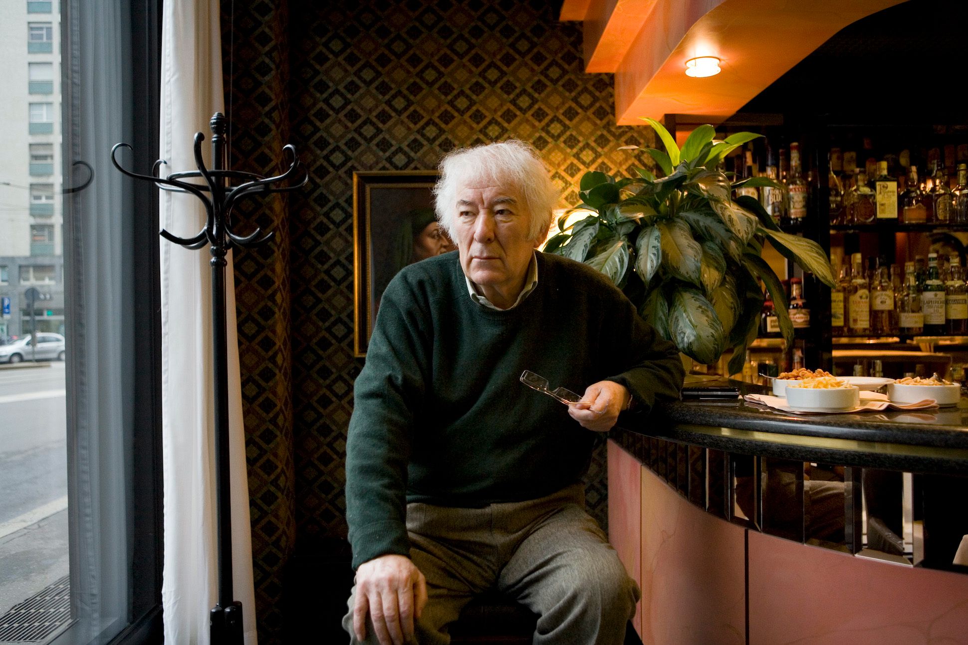 Seamus Heaney, Irish, poet, writer, Nobel Prize, portrait, Venice, Italy, 14th January 2008. (
