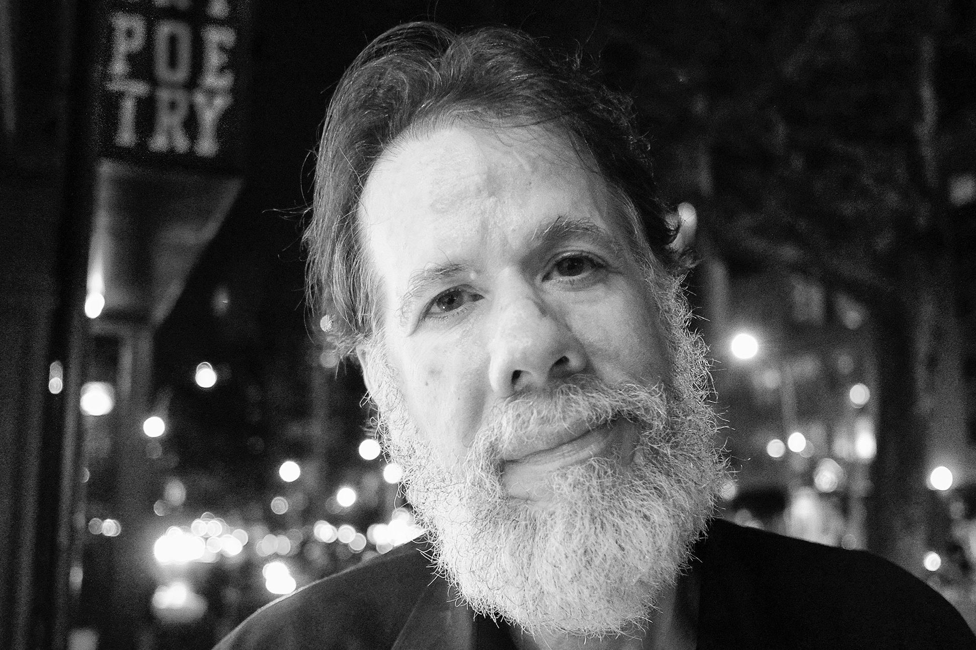 Black and white photo of the poet Martín Espada.
