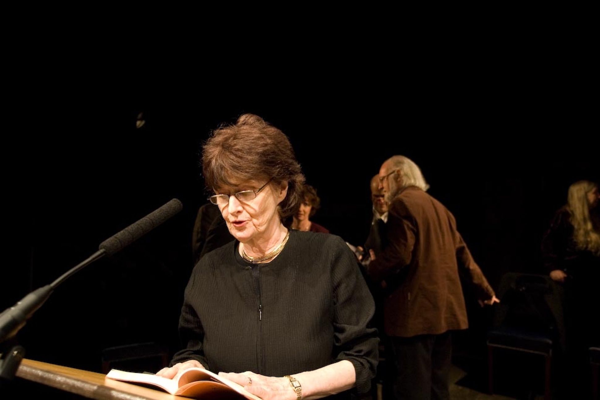 Boland reading at Kinsella event, June 07