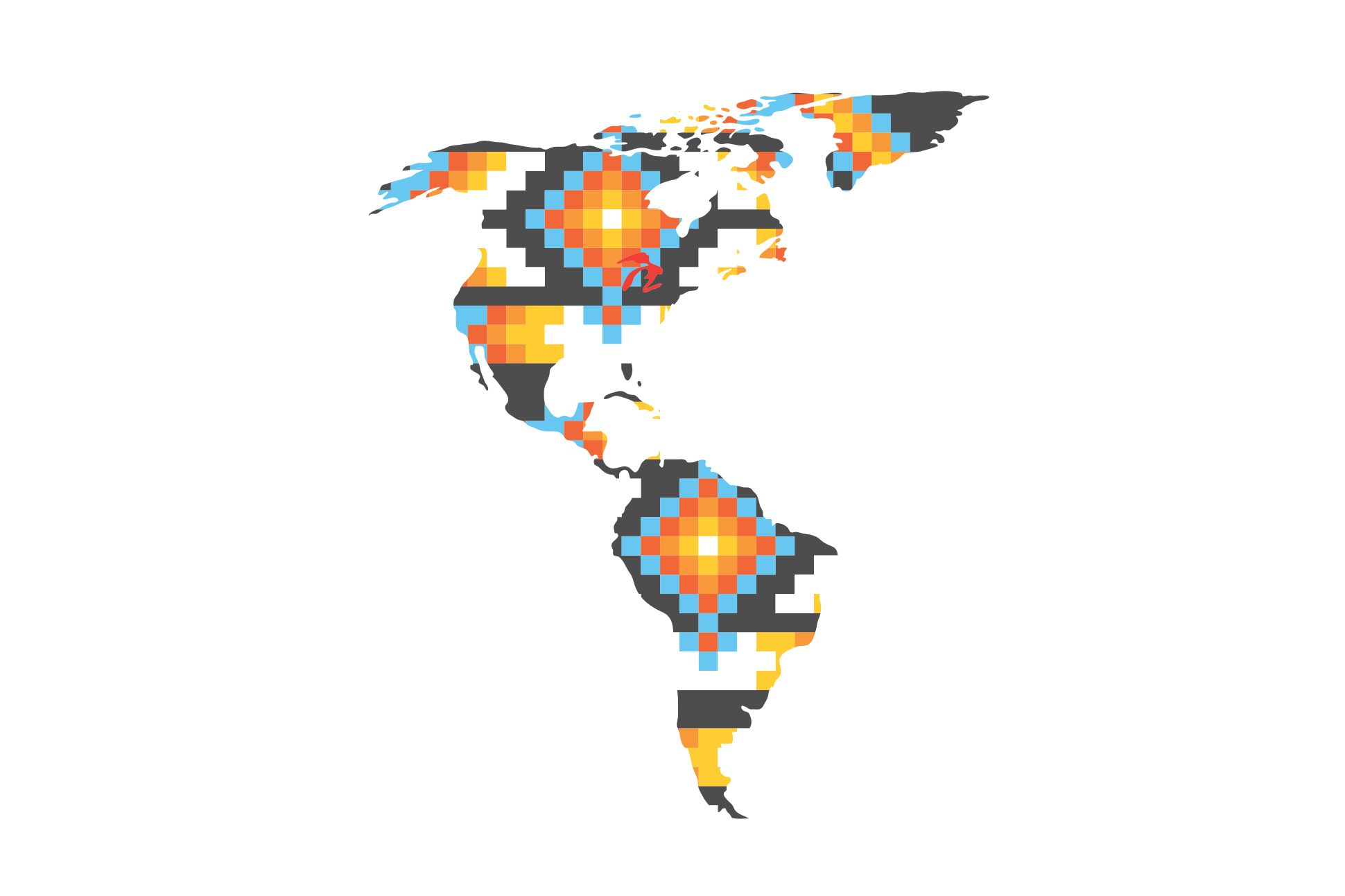 Image map of the Americas