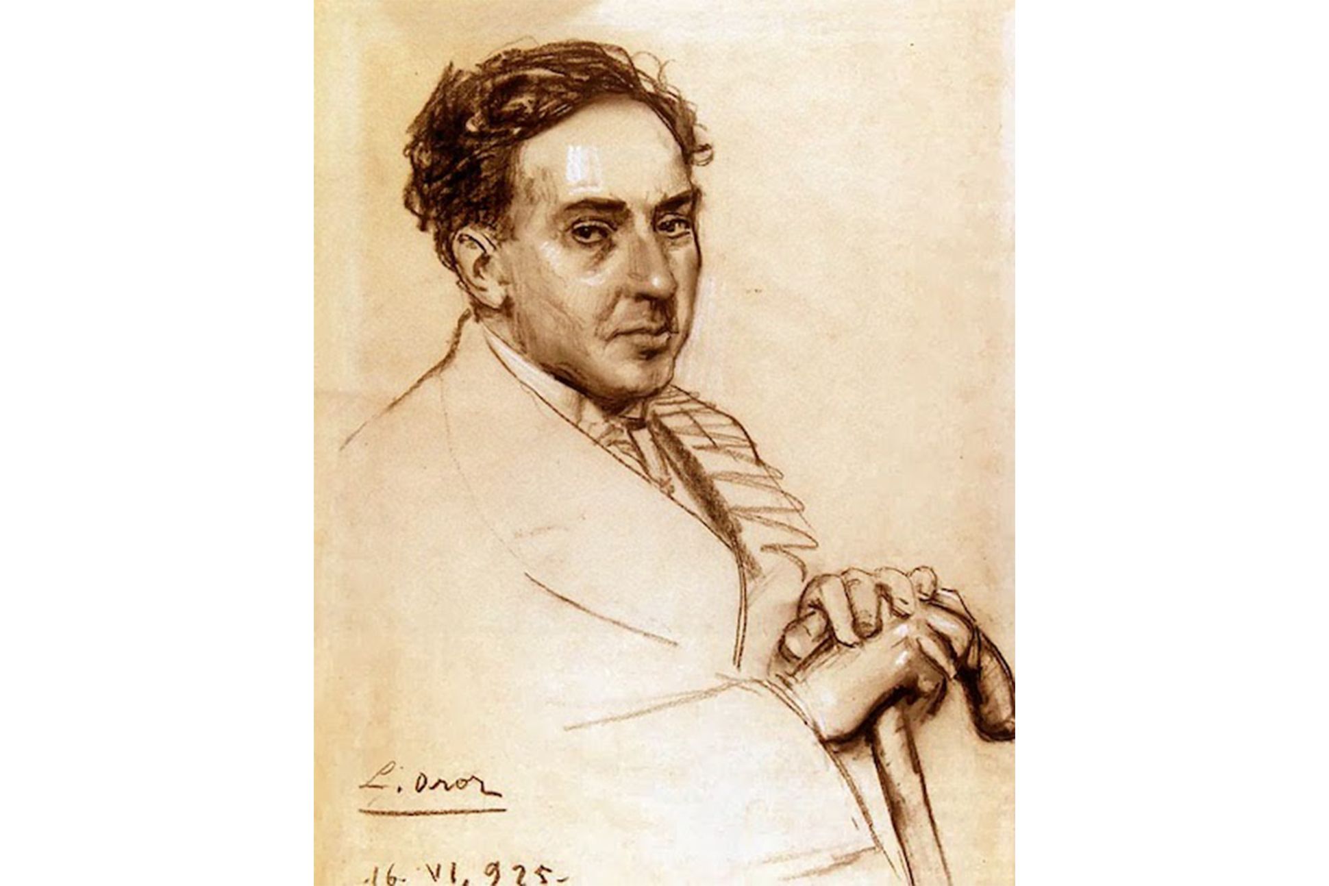 Drawing of poet Antonio Machado