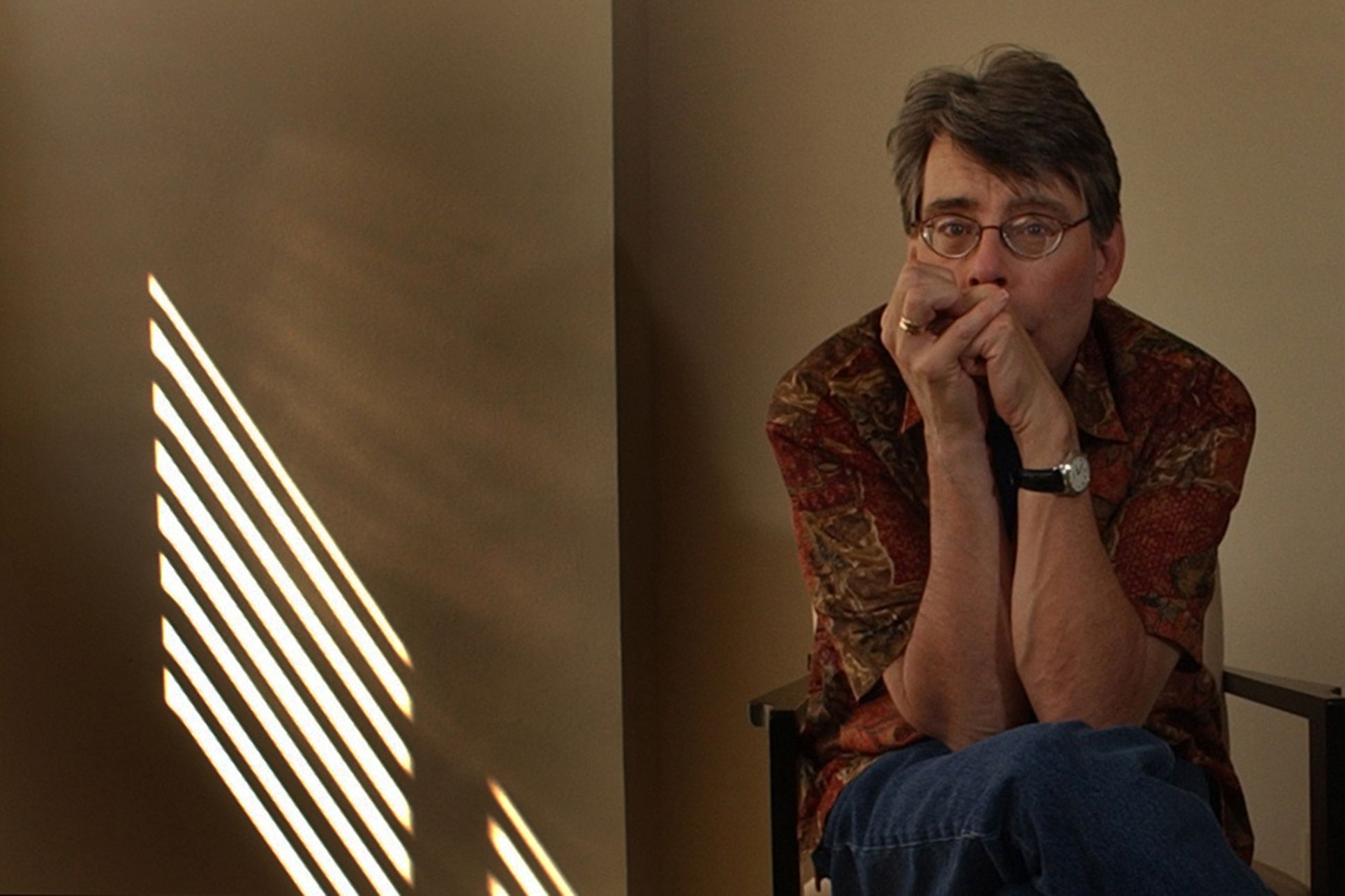 Photo of Stephen King.