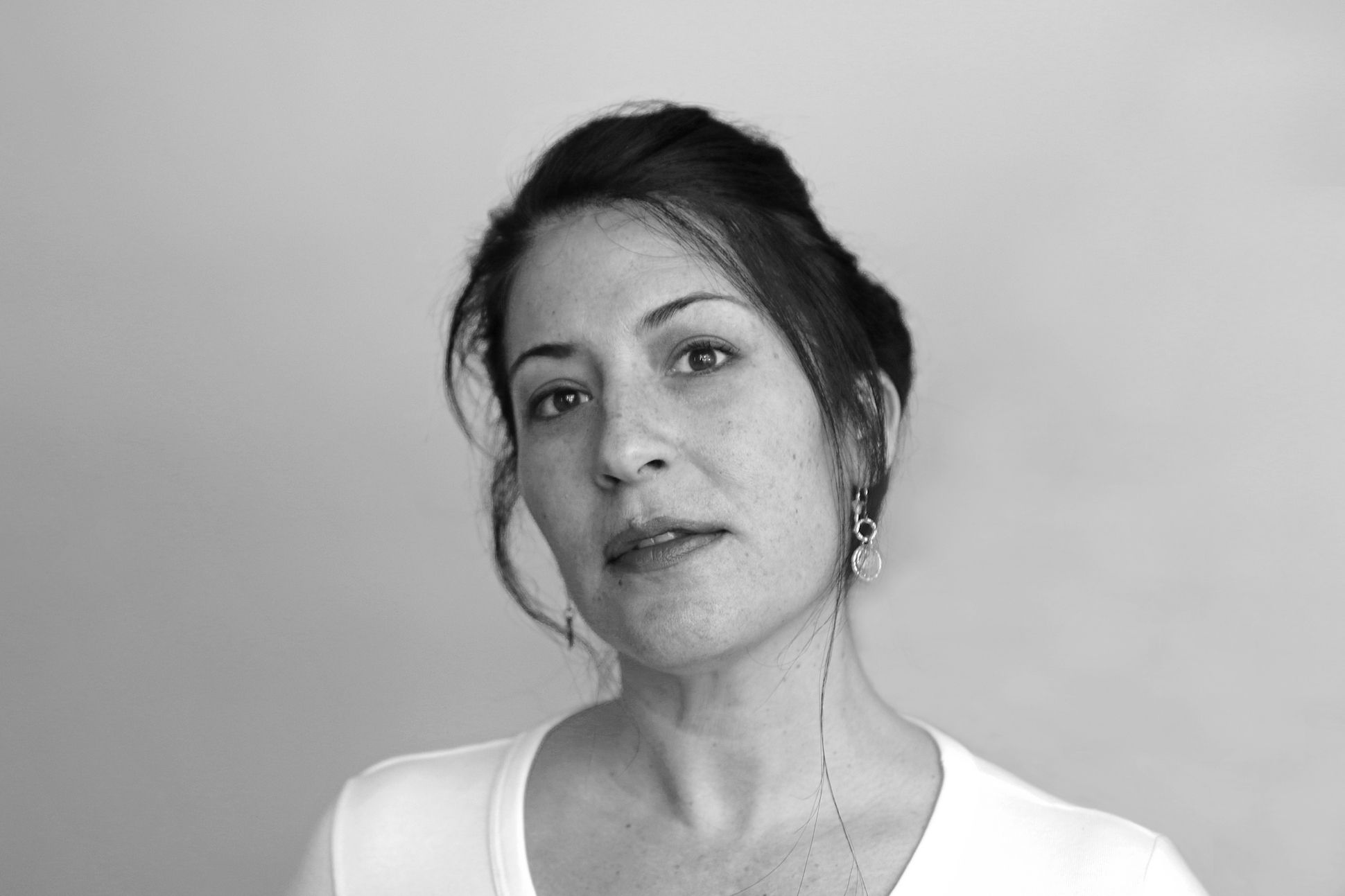 Black and white image of Ada Limón.