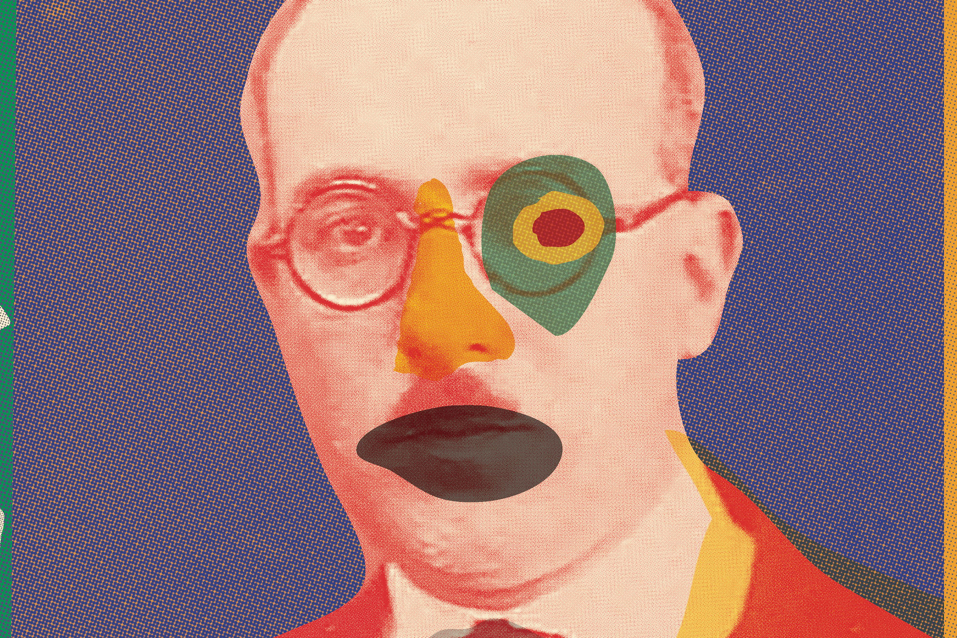 Illustration of the poet Fernando Pessoa.