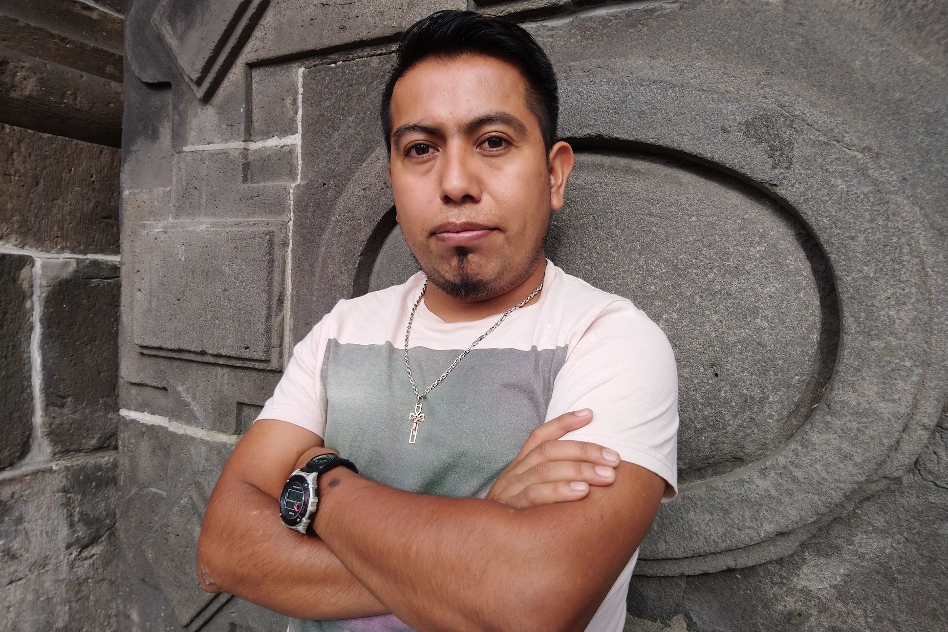 Headshot of poet Martín Tonalmeyotl