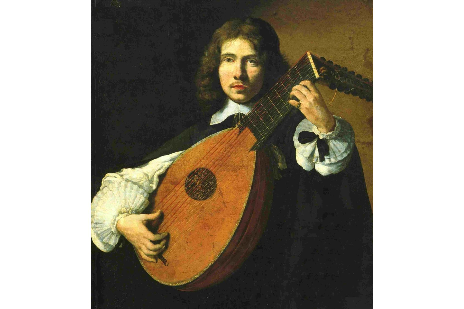 Painting of poet Thomas Campion as a Luteplayer