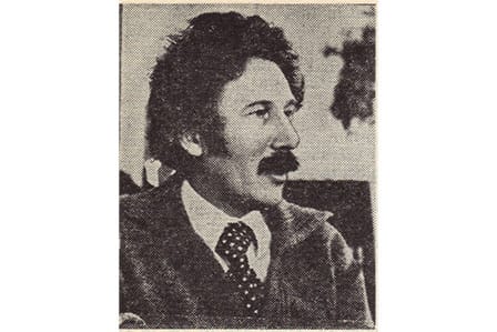 Old, faded photo of Romanian poet Marin Sorescu