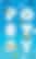 White cloud letters P O E T R Y on a blue background. Birds and people wearing yellow fly through them