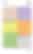 Handwritten P O E T R Y letters on colorful post-its.